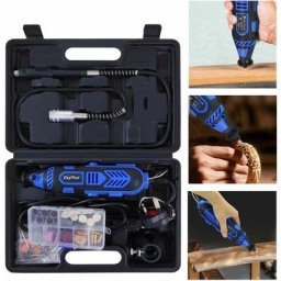 Outils Rotatifs Multifonction 135W, Kit Outil Rotatif Mini électriques,6 Vitesse Réglable, 10