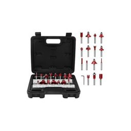 15pcs Fraise à Rainurer Fraise à Bois Routeur Bit 1/4' 6.35mm Milling Cutter Router Bit Kit en