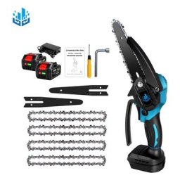 Mini Tronçonneuse à batterie Onevan Scie à chaîne électroportative 1200W - avec 2 Batteries 4
