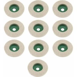 Lot de 10 disques de polissage en feutre de laine pour meuleuse d'angle en céramique, marbre, bois,