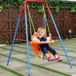 skecten® Balançoire Bébé, Jeu de Plein Air avec Accoudoir, Portique Siège de Balançoire en