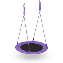 Balançoire nid d'oiseau, ronde, diamètre 90 cm, enfants & adultes, hauteur réglable, jusqu'à 100