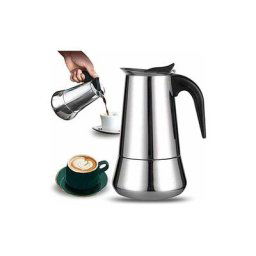 Cafetière italienne 12 tasses en acier inoxydable compatible tous types de feux 12 tasses
