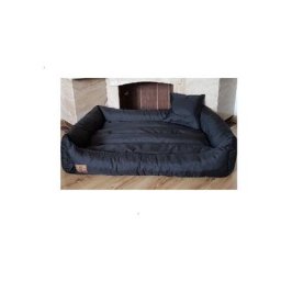 Lit pour chien xxl en cuir artificiel noir - coussin pour chien canapé pour chien lit pour chat