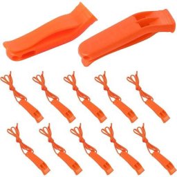 10pcs sifflet de sécurité sifflet marin sifflets en plastique avec lanière pour urgence