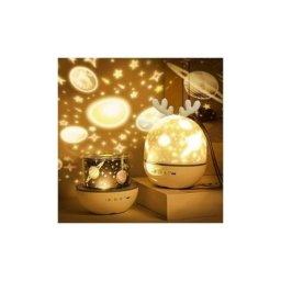 Bébé Veilleuse Projecteur, led Enfant Veilleuse Lampe Musicale et Lumineuse 360°Rotation,8