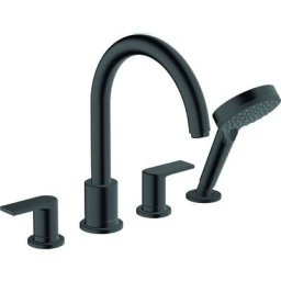 Hansgrohe - Vernis Blend - Mitigeur sur le bord de baignoire, installation 4 trous, noir mat