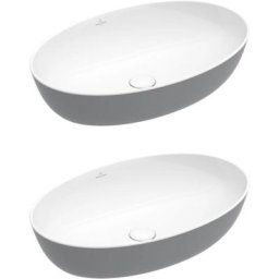Vasque ovale a poser Villeroy et Boch Artis - French Linen + Vasque ovale a poser Villeroy et Boch