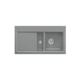 Evier cuisine Villeroy et Boch 1 cuve et demi Subway 60 100 x 51 cm egouttoir a gauche Stone