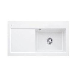 Evier cuisine Villeroy et Boch Subway 60 XL 100 x 51 cm egouttoir a droite Blanc CeramicPlus