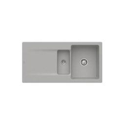 Evier 1 bac 1/2 Villeroy et Boch Siluet 60 r Fossile CeramicPlus - Avec vidage manuel