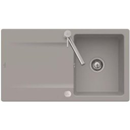Evier cuisine 1 bac Villeroy et Boch Siluet 50 Fossile CeramicPlus - Avec vidage manuel