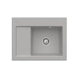 Evier cuisine Villeroy et Boch 1 bac Subway 45 Compact 65 x 51 cm egouttoir a gauche Fossile