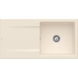 Evier Villeroy et Boch Siluet 60 Ivory CeramicPlus - Avec vidage manuel