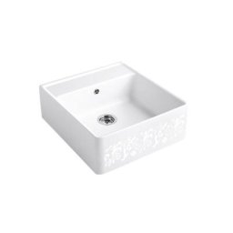 Evier timbre office Villeroy et Boch Tradition White Pearl CeramicPlus avec vidage manuel