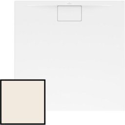 Receveur antidérapant 100 x 80 villeroy et boch Architectura Metalrim acrylique rectangle creme