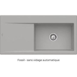 Subway Style 60 Évier à encastrer, inclus Vidage manuel, en céramique, 1000 x 510 mm, Fossil
