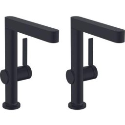Hansgrohe - Mitigeur de lavabo 230, bonde Push-Open noir mat + Mitigeur de lavabo 230, bonde