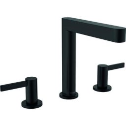Hansgrohe - Mélangeur de lavabo 3 trous 160, bonde Push-Open noir mat Finoris