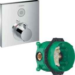 Hansgrohe - Lot Facade pour mitigeur chromé + Corps encastré universel Ibox