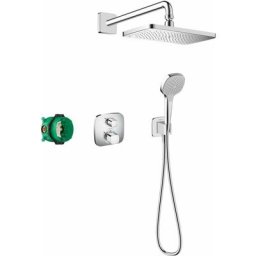 Hansgrohe - Croma e - Set de douche 280, avec thermostat Ecostat e encastré, chrome 27953000