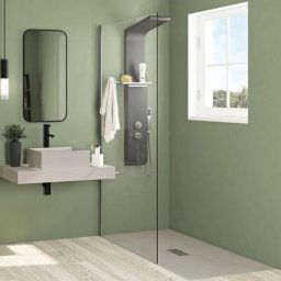 Paroi H2O Solo 110 Chromé Transparent Kinedo