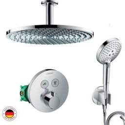 Lot robinet douche encastré thermostatique HANSGROHE + Douche de tête Raindance S 300