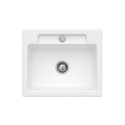 Evier 1 bac Villeroy et Boch Siluet 60 s Stone White CeramicPlus - Avec vidage manuel