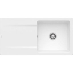 Evier Villeroy et Boch Siluet 60 Snow White CeramicPlus - Avec vidage manuel