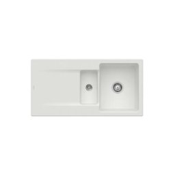 Evier 1 bac 1/2 Villeroy et Boch Siluet 60 r Steam CeramicPlus - Avec vidage manuel
