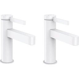 Hansgrohe - rob de lave-mains 100 eau froide sans tirette ni vidage blanc mat + rob de lave-mains