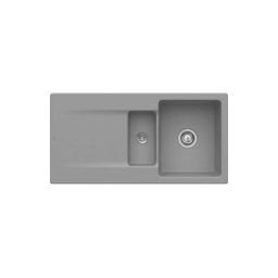 Evier 1 bac 1/2 Villeroy et Boch Siluet 60 r Stone CeramicPlus - Avec vidage manuel