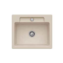 Evier 1 bac Villeroy et Boch Siluet 60 s Almond CeramicPlus - Avec vidage manuel