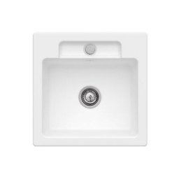 Evier 1 bac Villeroy et Boch Siluet 50 s Snow White CeramicPlus - Avec vidage manuel