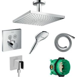 Grohe - Lot robinet douche encastré thermostatique hans + Douche de tête Raindance e 3 jets +
