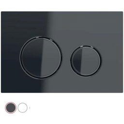 Geberit - Sigma21 - Plaque de déclenchement 2 touches, noir / chromé noir 115.651.SJ.1