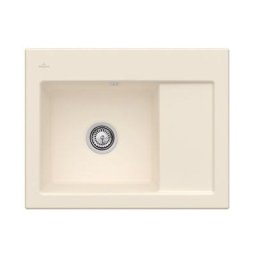 Evier cuisine Villeroy et Boch 1 bac Subway 45 Compact 65 x 51 cm egouttoir a droite Ivory