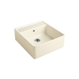 Evier timbre office Villeroy et Boch Tradition Creme CeramicPlus avec vidage automatique