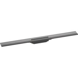 Hansgrohe - Caniveau de douche découpable 90 cm RainDrain Flex montage mural noir chromé brossé