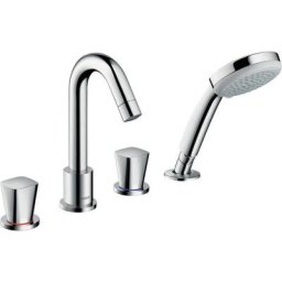 Hansgrohe - Robinet mélangeur bain douche 4 trous Logis chromé