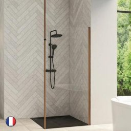 Paroi Smart Design Solo 110 Nordic Chêne Naturel avec Mat Sol-plafond Kinedo