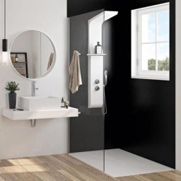 Paroi H2O Solo 120 Chromé Transparent Kinedo