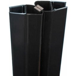 Schulte - Paire de joints magnétiques universels noir 201 cm recoupable, pour porte 5 - 6 - 8 mm