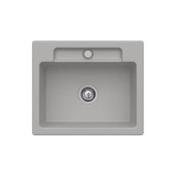 Evier 1 bac Villeroy et Boch Siluet 60 s Fossile CeramicPlus - Avec vidage manuel