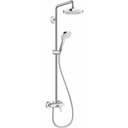 Hansgrohe - Croma Select e - Set de douche Showerpipe 180, 2 jets, blanc/ chrome 27258400