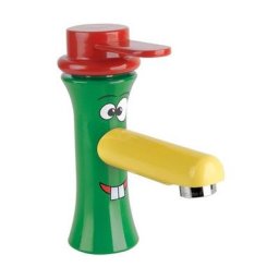 Robinet simple à manette pour lavabo avec tête à disques céramiques 01210 Idral jaune-vert-rouge