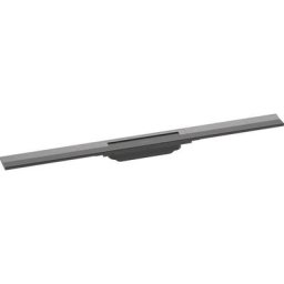 Hansgrohe - Caniveau de douche découpable 80 cm RainDrain Flex montage libre noir chromé brossé