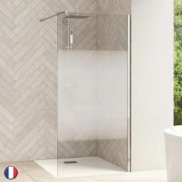 Paroi Smart Design Solo 90 Chromé Sérigraphie Cosmos Kinedo