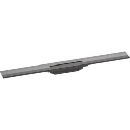 Caniveau de douche découpable 80 cm HANSGROHE RainDrain Flex montage mural noir chromé brossé