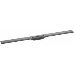 Hansgrohe - Caniveau de douche découpable 120 cm RainDrain Flex montage mural noir chromé brossé